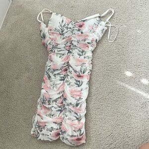 Windsor Floral Ruched Mini Dress